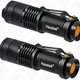 2-Pack Hausbell Cree Mini LED Zoomable Flashlights, $6